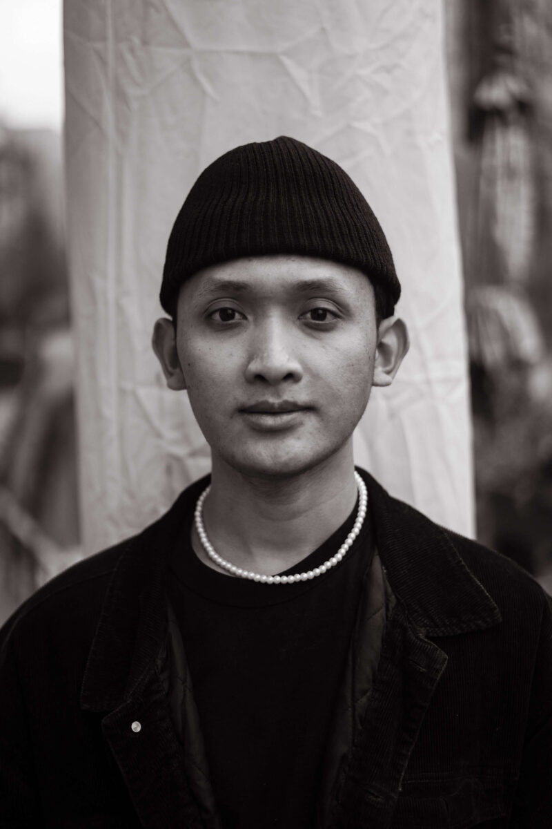 Portrait of a young man in Black and white