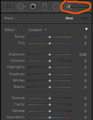 Adjustment brush in lightroom