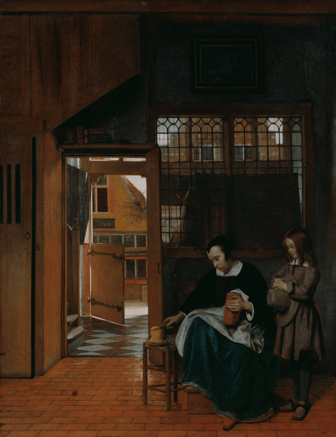 Painting by Pieter de Hooch as an example of the purpose of art