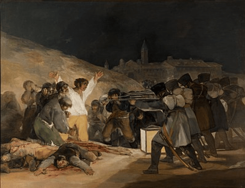 Goya's painting with French soldiers