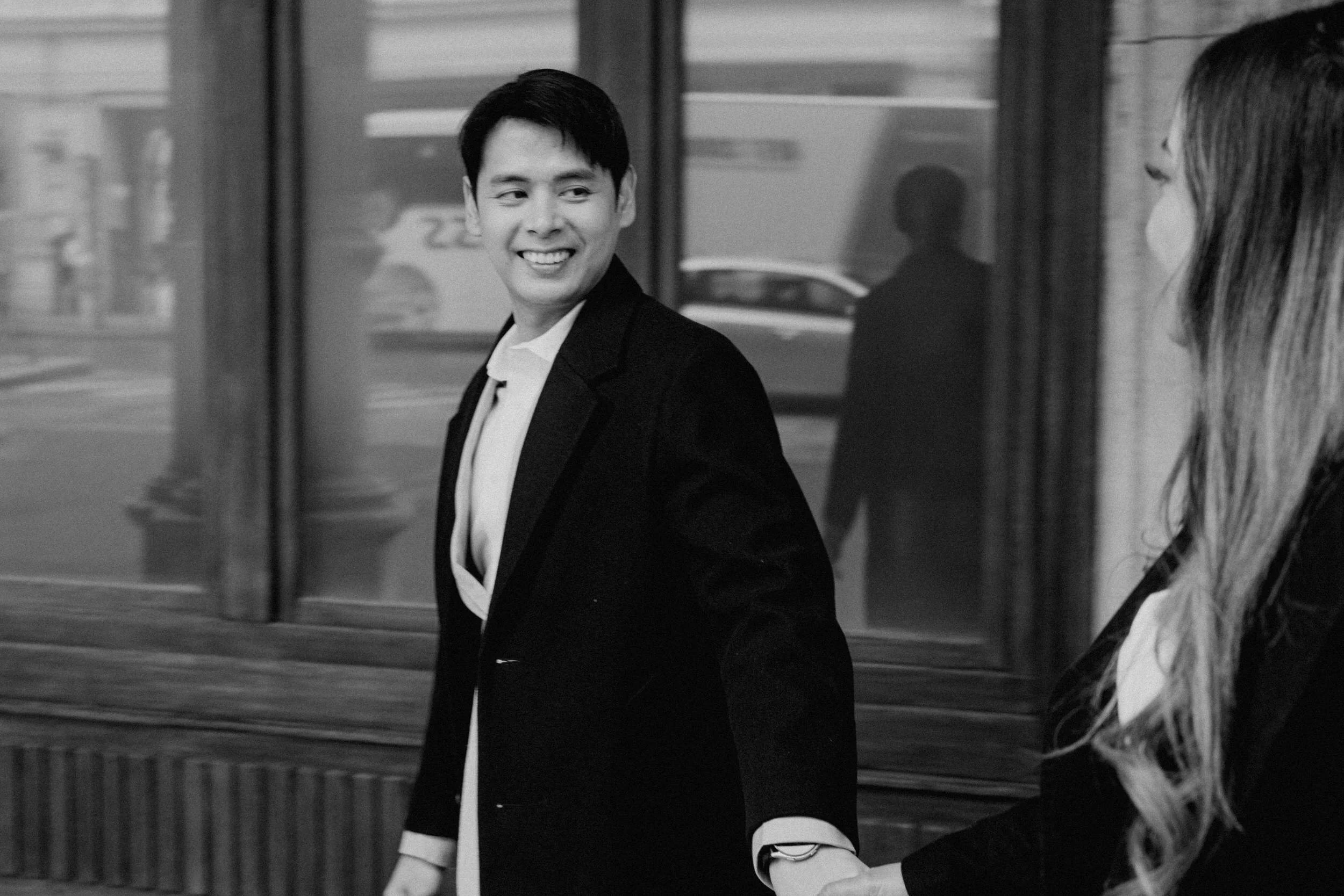 Portrait of a groom on a elopement photoshoot by photographer Fedor Vasilev