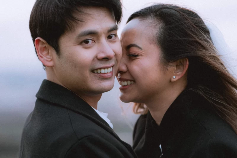 a digital photo look like film closeup photo of a couple