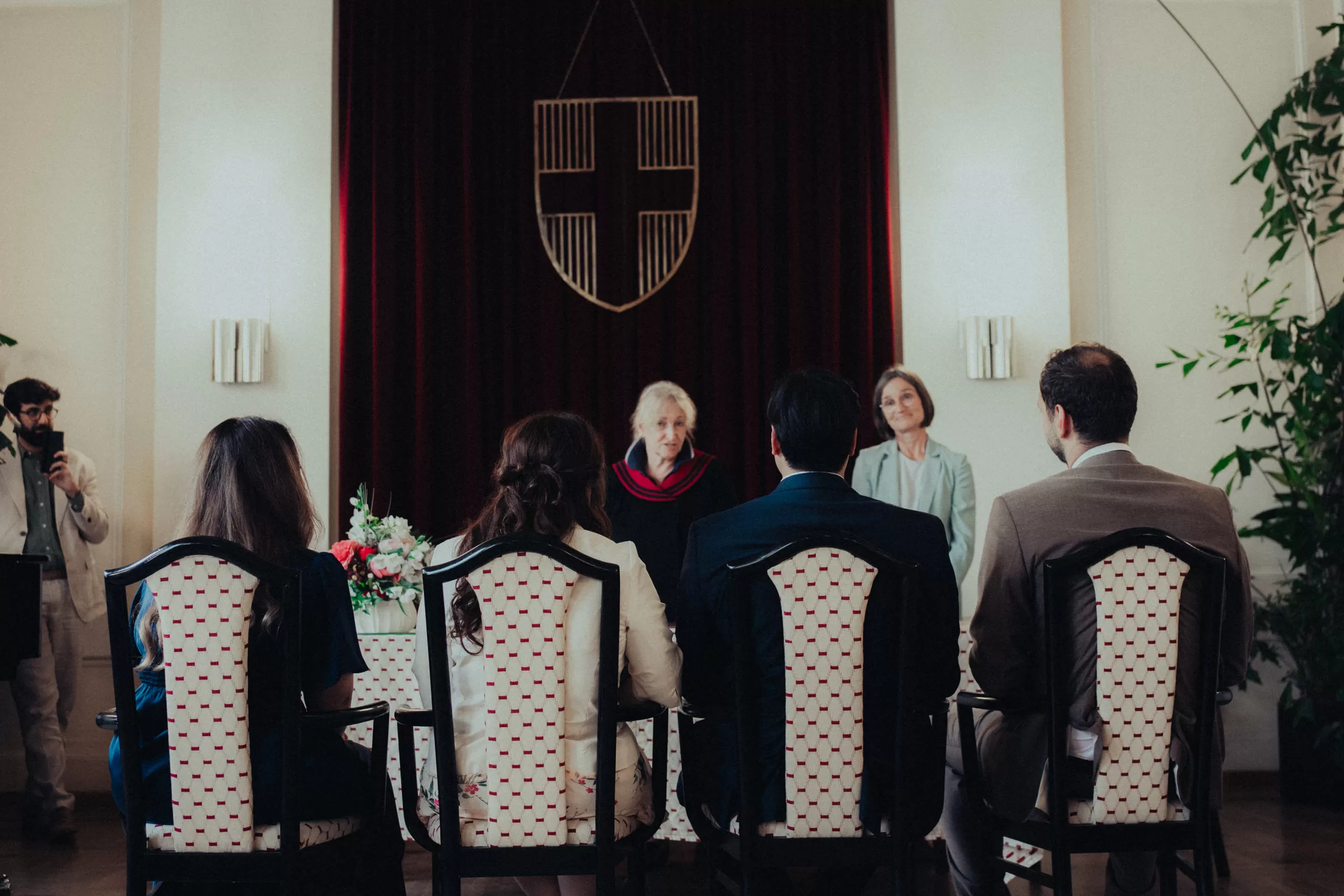 A wedding ceremony at a registry office in Vienna