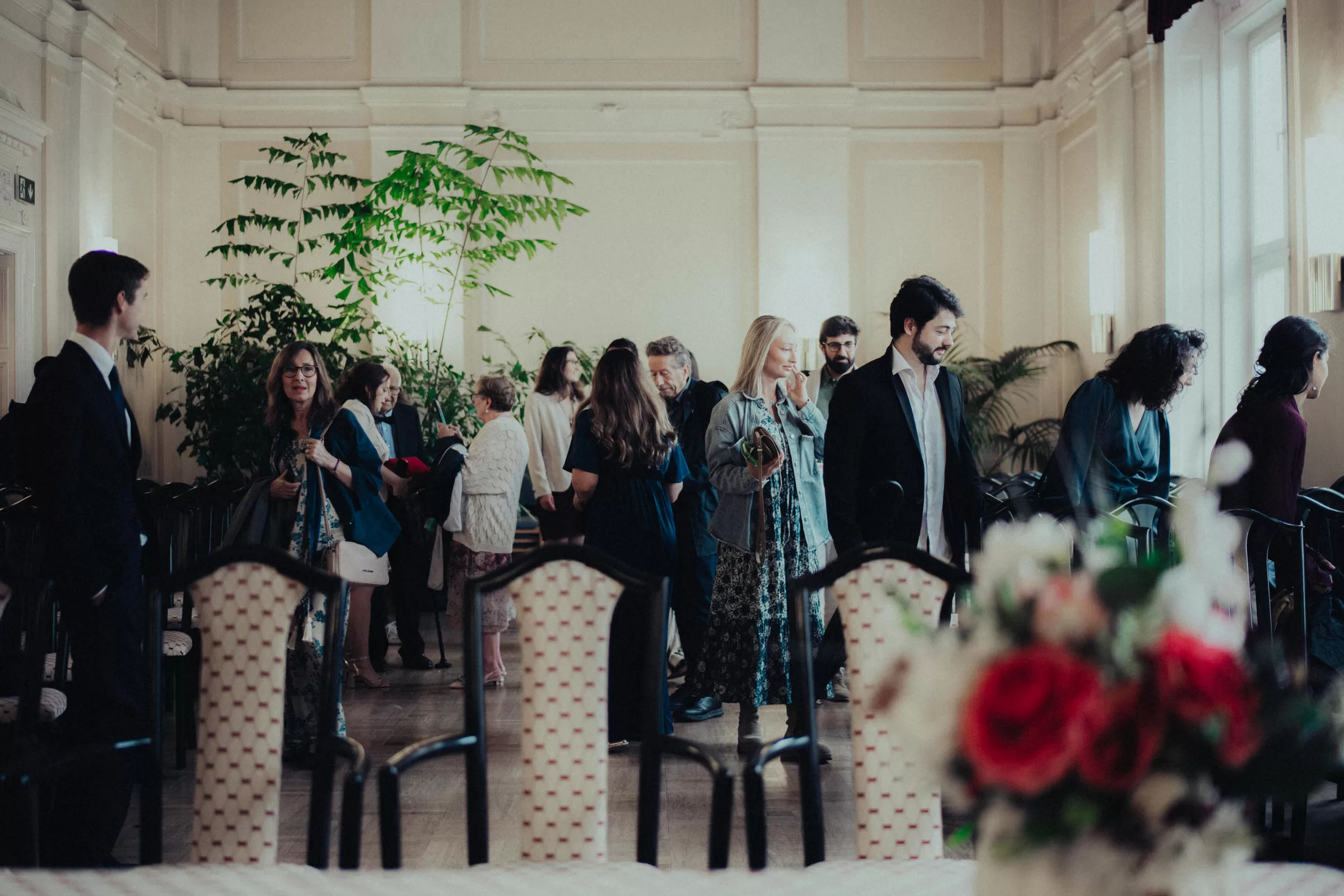 Preparation for a wedding at the ceremony hall of a civil office in vienna