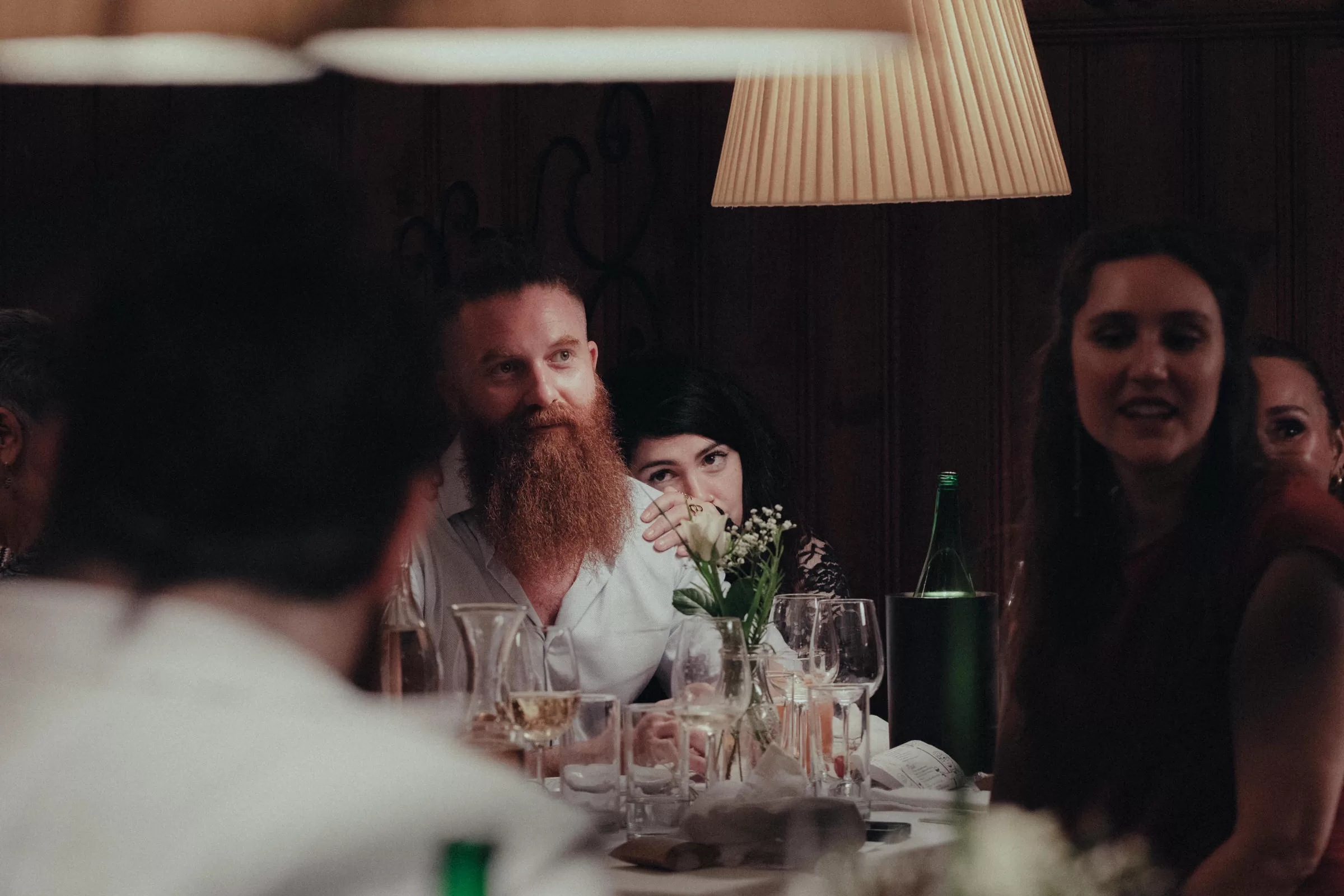 Guests of a wedding in a wedding venue