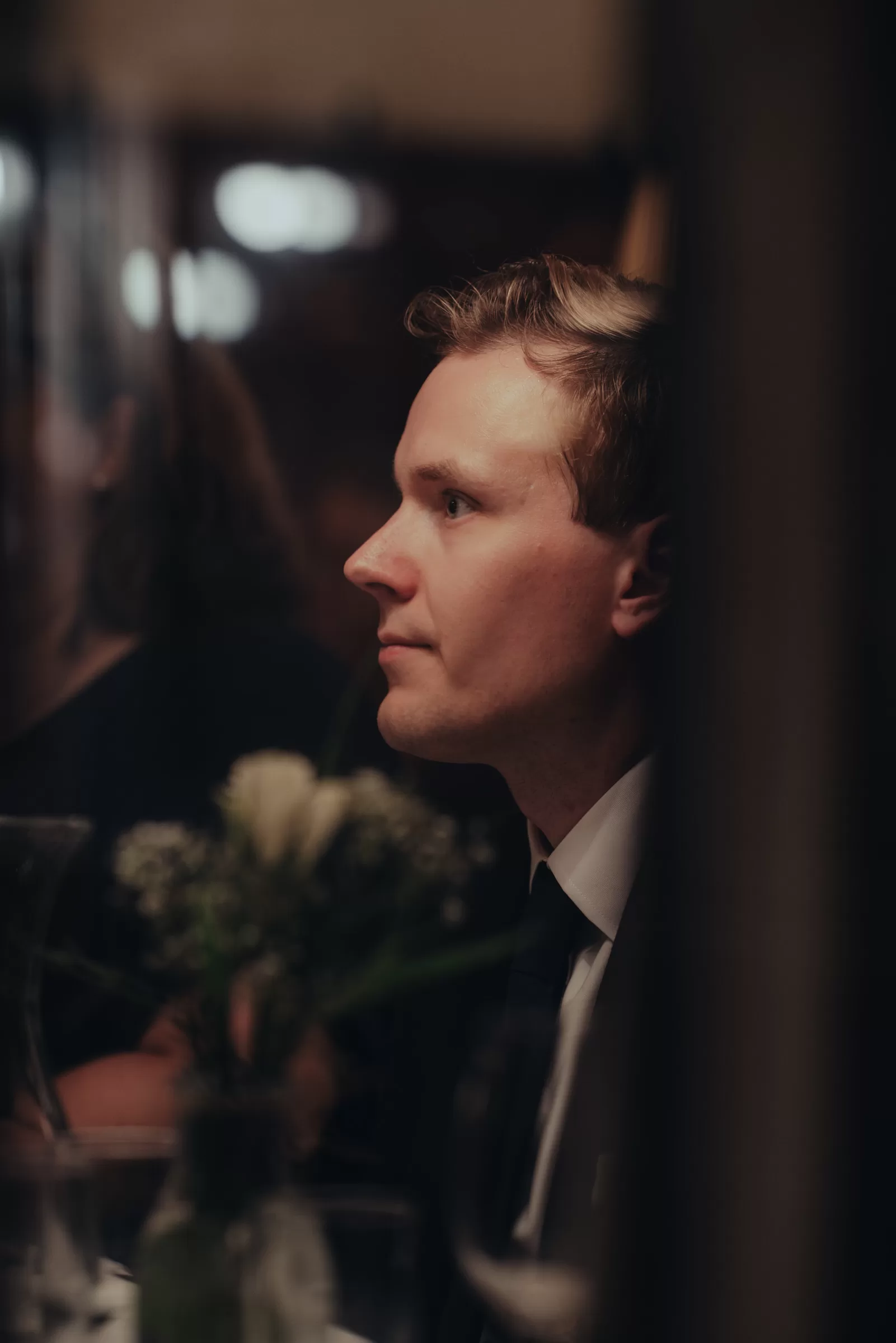 A portrait of a young man with vintage style