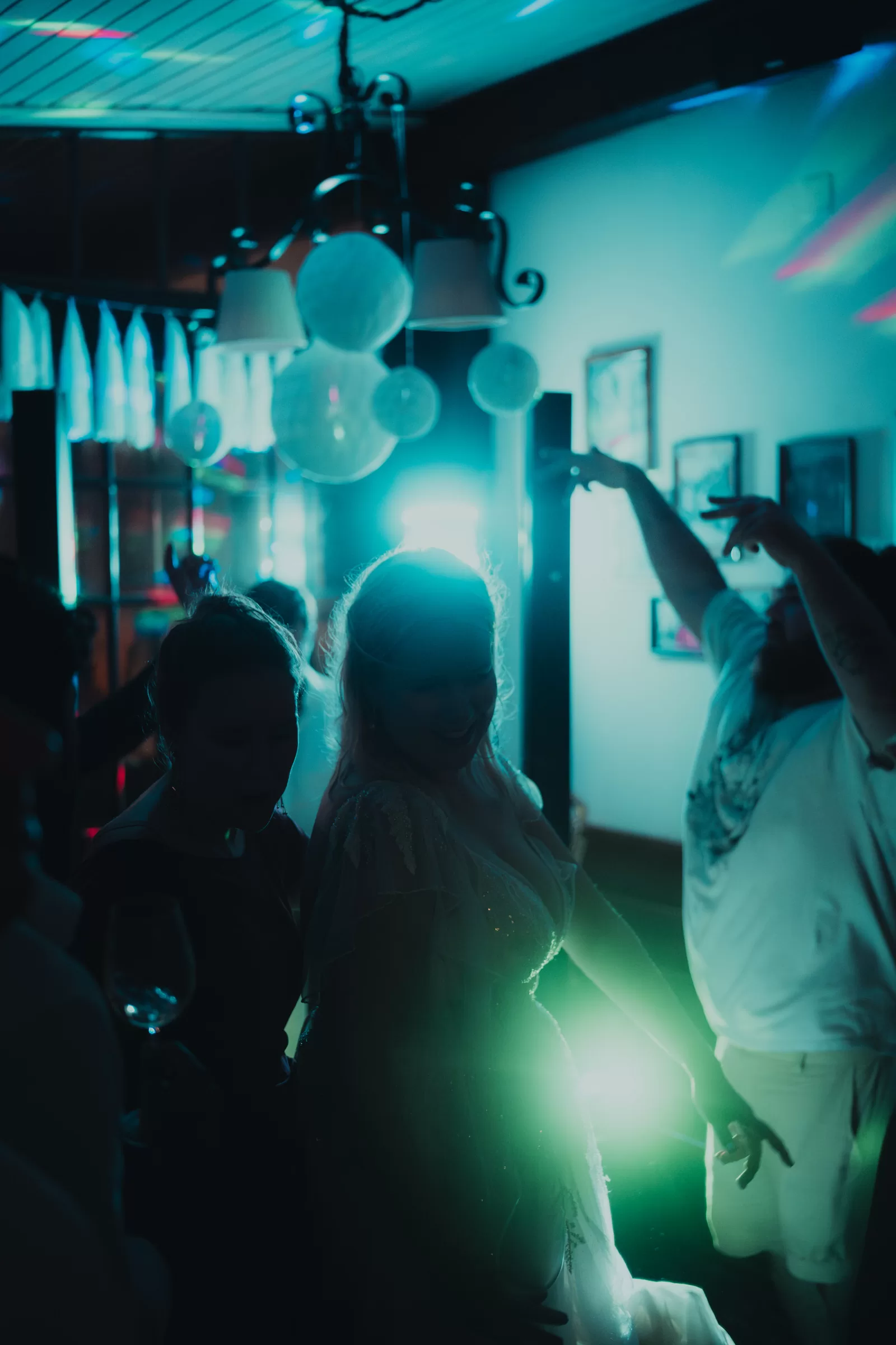 Atmospheric photo of a wedding party