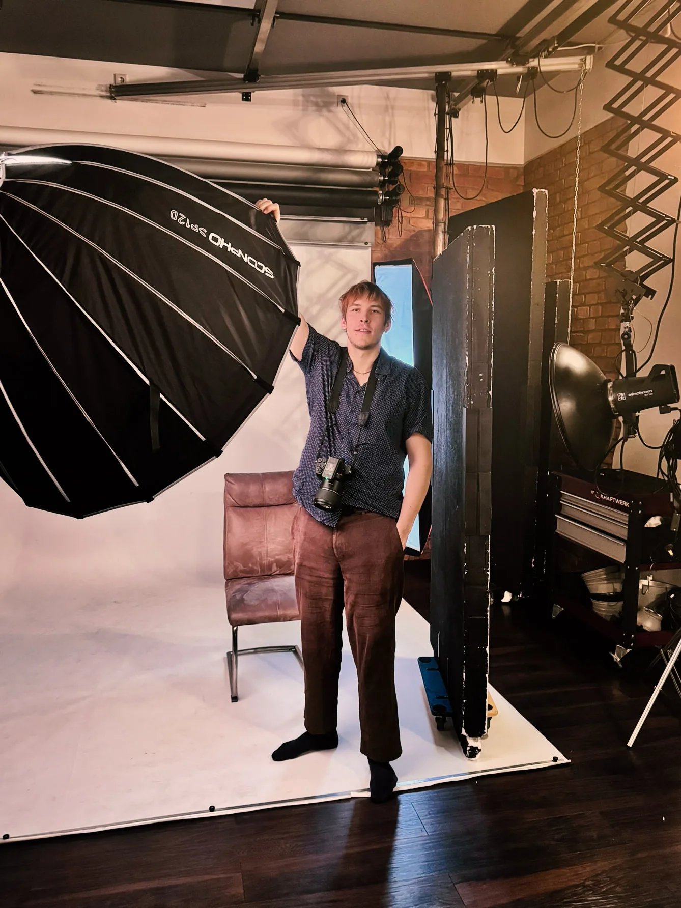 Fedor vasilev photography in Vienna in a studio