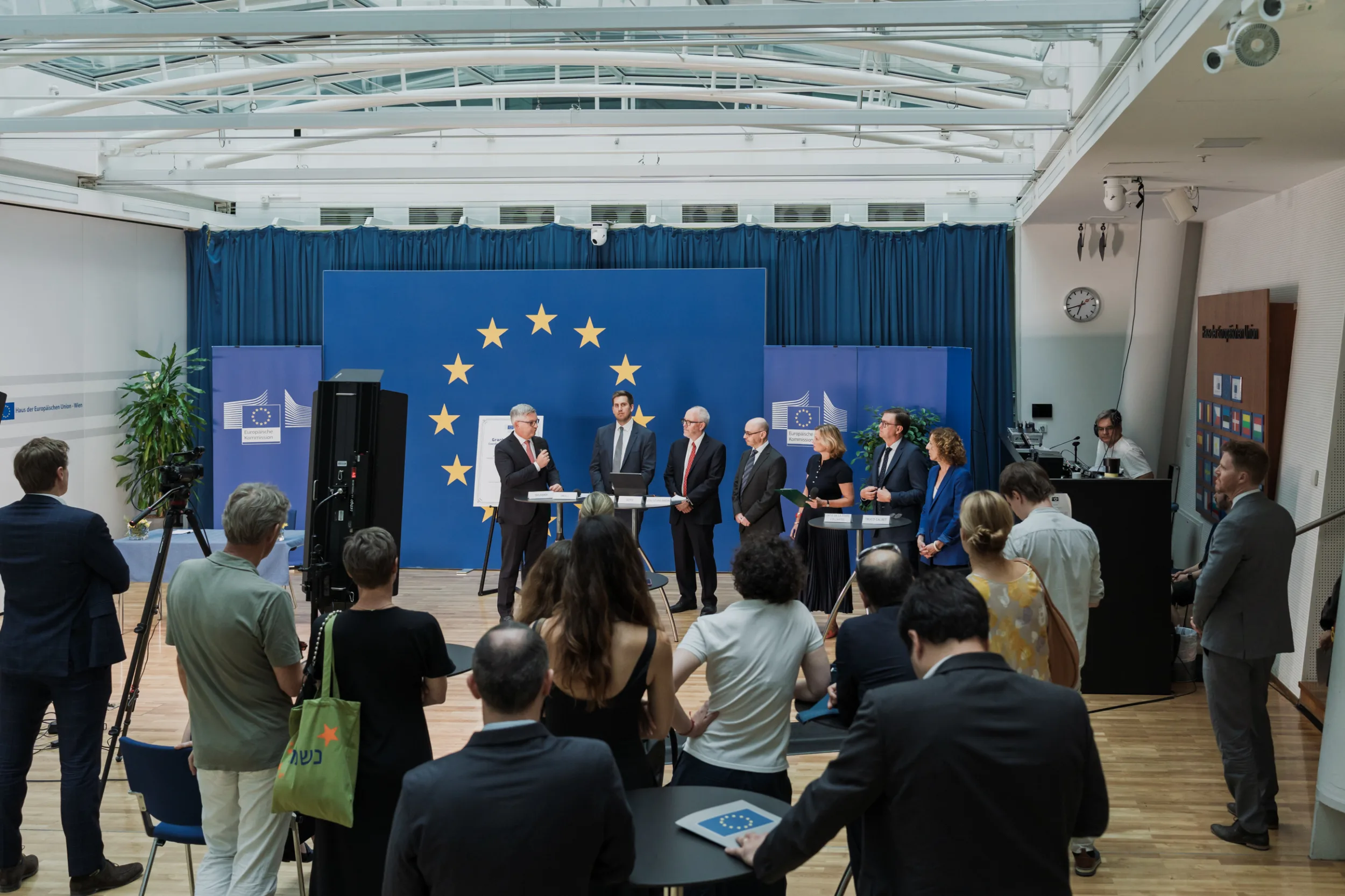 European Union Event Photographer | Grant Signing Ceremony in Vienna Fedor Vasilev Photographer In Berlin Official ceremony taking place in a contemporary European event space