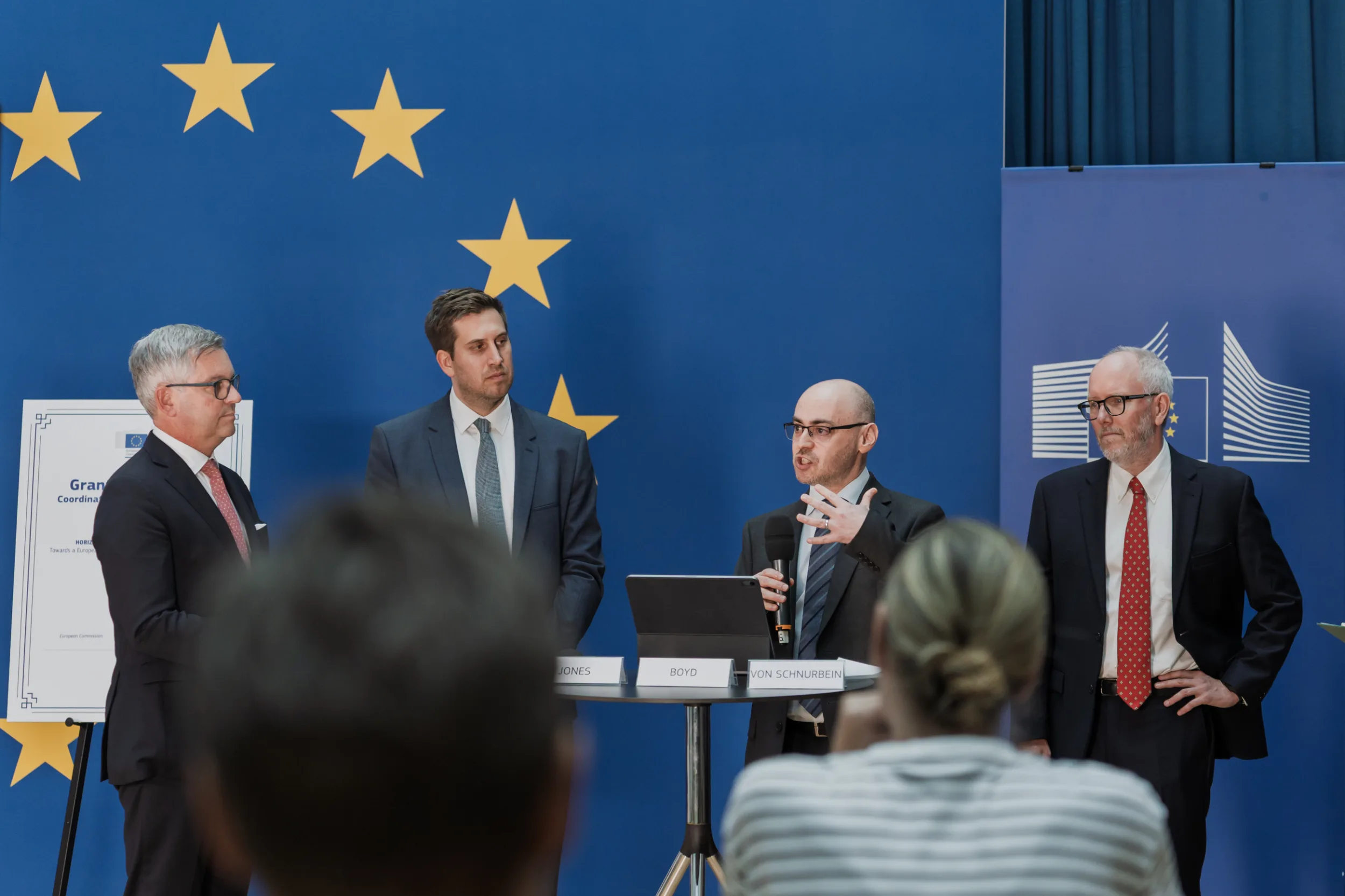 European Union Event Photographer | Grant Signing Ceremony in Vienna Fedor Vasilev Photographer In Berlin Speaker addressing guests at an official European Union event in the House of European Union Vienna